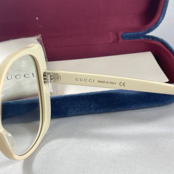 Gucci Eyewear - GG0472S Withe/Green Shaded (005 QW) Sunglasses